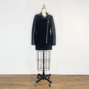 Aritzia Wilfred Free Fei Lambskin Wool Cashmere Leather Coat/Jacket.